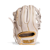 Thumbnail for White and gold baseball glove with 