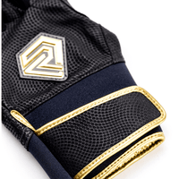 Thumbnail for Youth Fastpitch Batting Gloves - Black and Gold