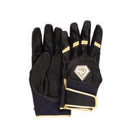 Thumbnail for Youth Fastpitch Batting Gloves - Black and Gold