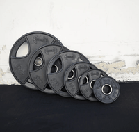 Thumbnail for Hard Chrome Olympic Bar and Olympic Rubber Weight Plate Sets