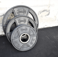 Thumbnail for 7' Hard Chrome Triple Bearing Olympic Bar and Bumper Plate Set