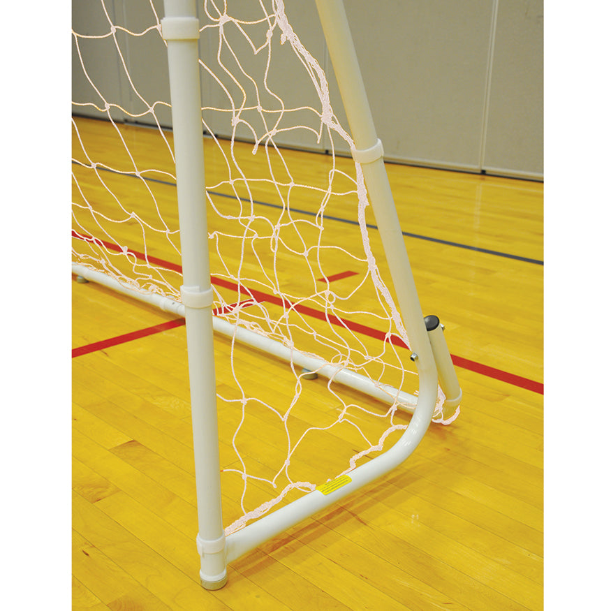 Soccer Goal (Indoor/Outdoor) - Steel - Folding Soccer Goal (7 ft.H x 12 ft.W x 4 ft.D) - Portable - Youth/Junior (White)
