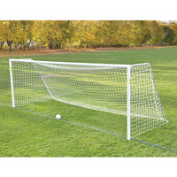 Thumbnail for Soccer Goals - Classic Official Round Goal - Semi-Permanent with Standard Backstays (8 ft.H x 24 ft.W x 4 ft.B x 10 ft.D) - NFHS, NCAA, FIFA Compliant