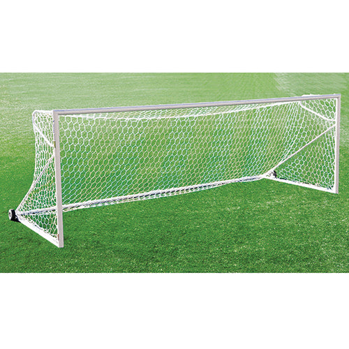 Soccer Goal Replacement Nets (5-1/2 in. Hex - 5mm Braided Mesh) - Team Official Goal (8 ft.H x 24 ft.W x 4 ft.B x 10 ft.D) (White)