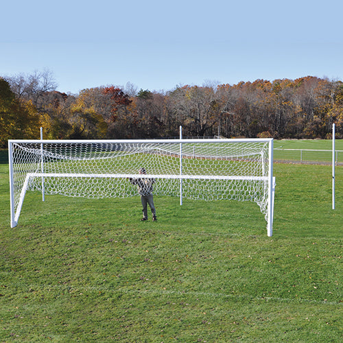 Soccer Goal Replacement Nets (Box Net - 5 1/2 in. Hex - 5mm Mesh) - World Classic Goal (8 ft.H x 24 ft.W x 6 ft.B x 6 ft.D) (White)