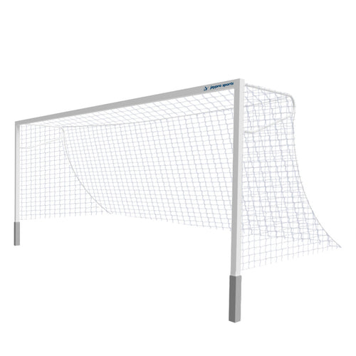 Soccer Goals - Classic Official Square Goal - Semi-Permanent with European Backstays (8 ft.H x 24 ft.W x 4 ft.B x 10 ft.D) - NFHS, NCAA, FIFA Compliant