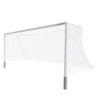 Thumbnail for Soccer Goals - Classic Official Square Goal - Semi-Permanent with European Backstays (8 ft.H x 24 ft.W x 4 ft.B x 10 ft.D) - NFHS, NCAA, FIFA Compliant