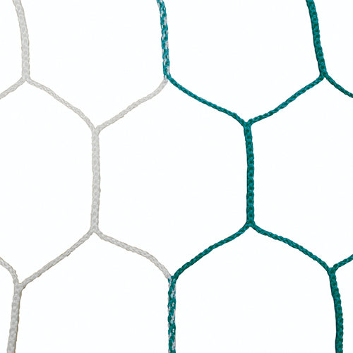 Soccer Goal Replacement Nets (5-1/2 in. - 5mm Hex Braid) - Nova Premier Goal (8 ft.H x 24 ft.W x 4 ft.B x 10 ft.D) (Green/White)