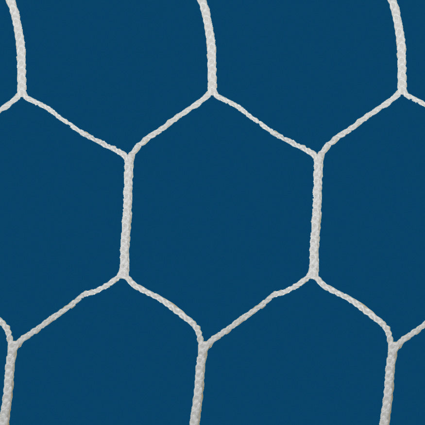 Soccer Goal Replacement Nets (5-1/2 in. Hex - 5mm Braided Mesh) - Team Official Goal (8 ft.H x 24 ft.W x 4 ft.B x 10 ft.D) (White)