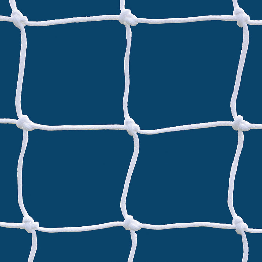 Soccer Goal Replacement Nets (5-1/2 in. Sq. - 6mm Braided Mesh) - Classic Official Goal (8 ft.H x 24 ft.W x 4 ft.B x 10 ft.D) (White)