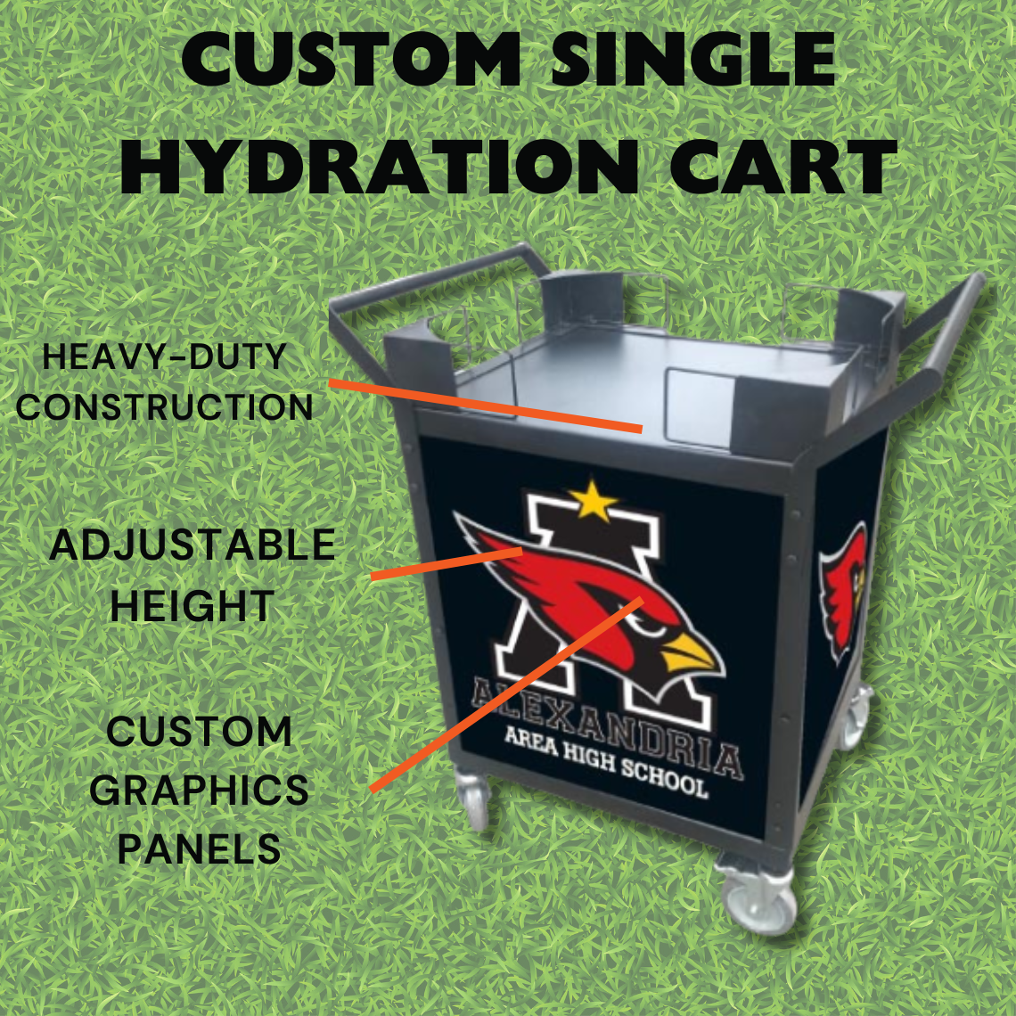 Adjustable Custom Hydration Cart (Single) HoopsKing