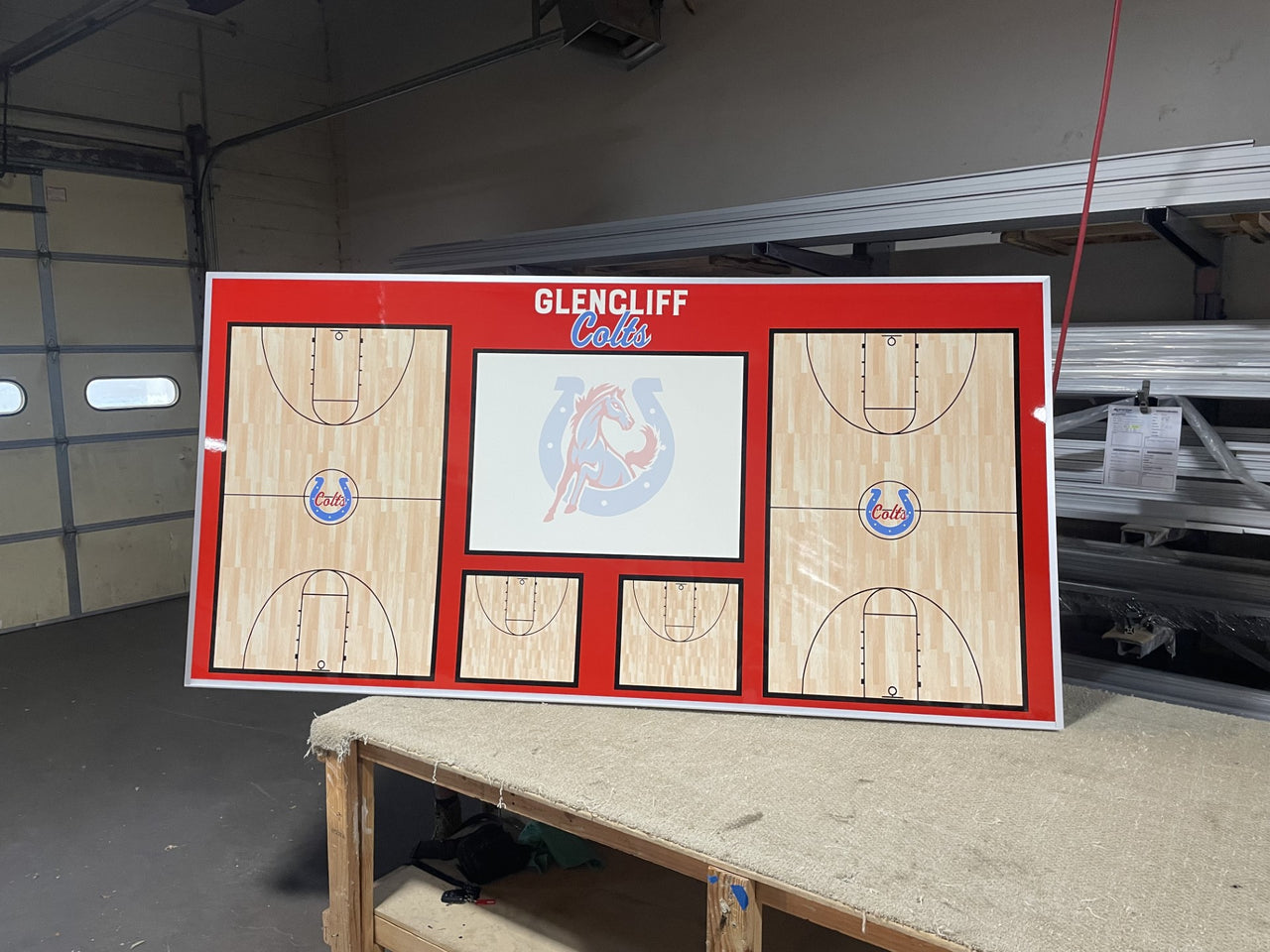 Basketball Wall Mounted Locker Room Magnetic Whiteboard
