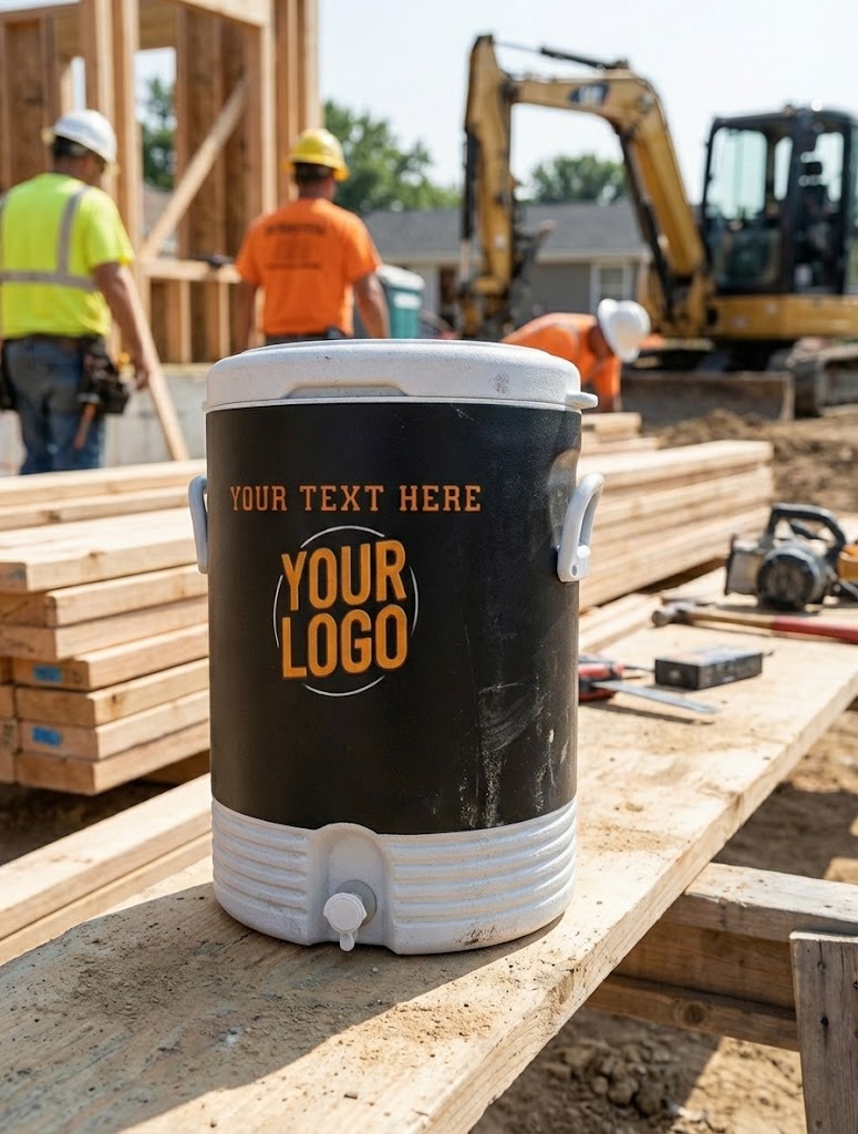 Enfriador de agua personalizado para la línea lateral del equipo | 5 o 10 galones 