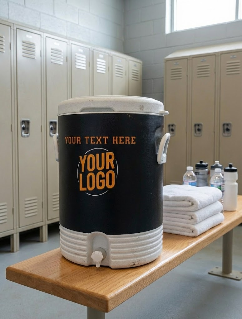 Enfriador de agua personalizado para la línea lateral del equipo | 5 o 10 galones 