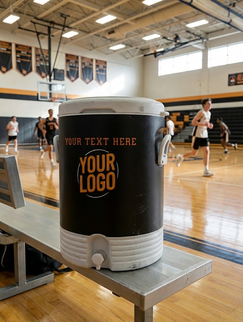 Enfriador de agua personalizado para la línea lateral del equipo | 5 o 10 galones 