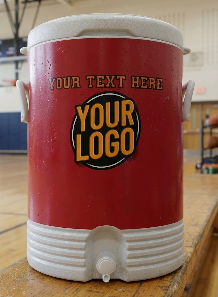 Enfriador de agua personalizado para la línea lateral del equipo | 5 o 10 galones 