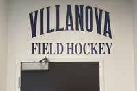 Thumbnail for Custom vinyl wall graphics for Villanova Field Hockey displayed above a locker room door