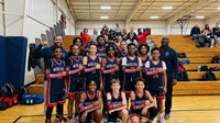 Thumbnail for Youth basketball team in navy and red Wolves custom arm sleeves