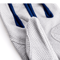 Thumbnail for Youth Fastpitch Batting Gloves - Grey and Navy Blue