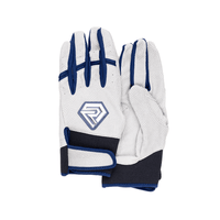 Thumbnail for Youth Fastpitch Batting Gloves - Grey and Navy Blue