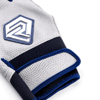 Thumbnail for Youth Fastpitch Batting Gloves - Grey and Navy Blue
