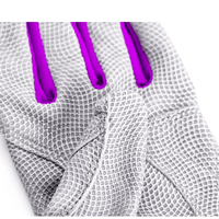 Thumbnail for Youth Fastpitch Batting Gloves - Grey and Purple