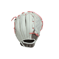 Thumbnail for Youth Fastpitch Softball Glove - Pretty In Pink - Basketweb 12