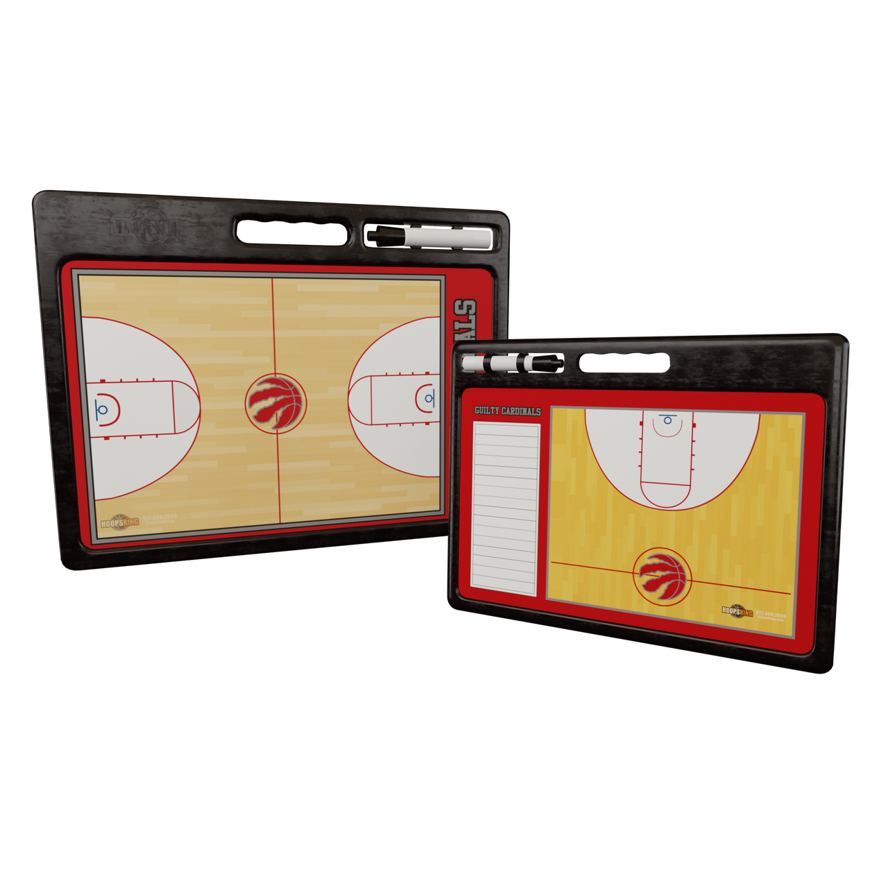 Pizarra blanca de baloncesto profesional personalizada con mango | 2 caras 