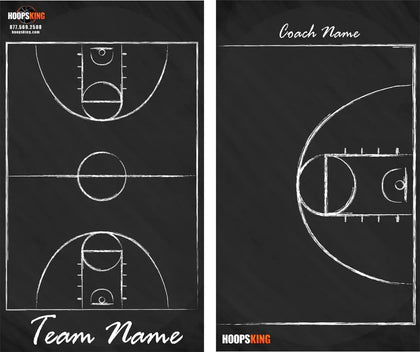 Custom Old School Dry Erase Basketball Coaching Board HoopsKing