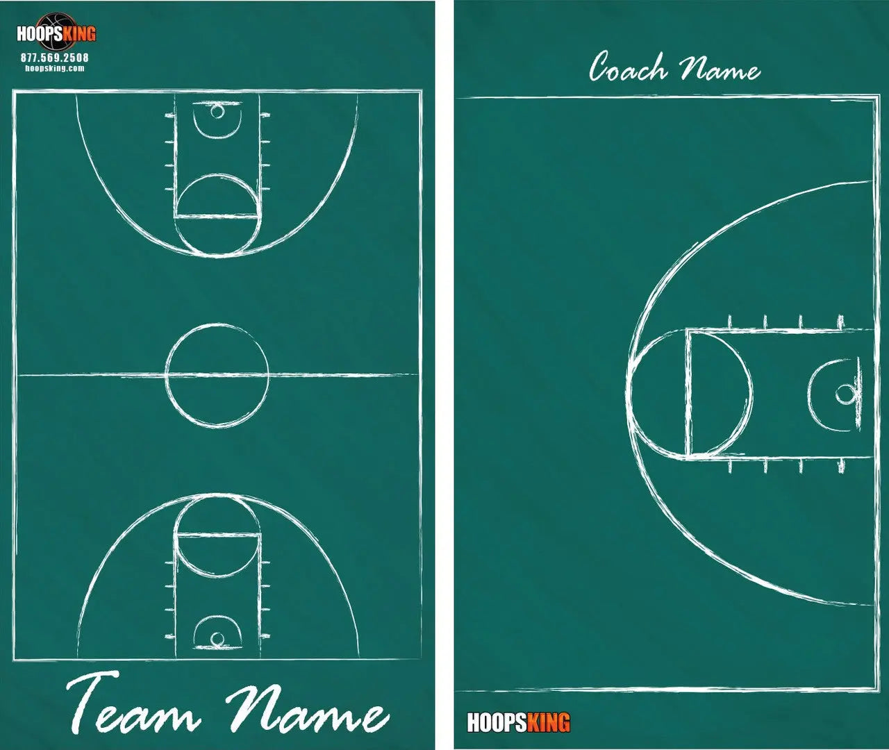 Custom Old School Dry Erase Basketball Coaching Board HoopsKing