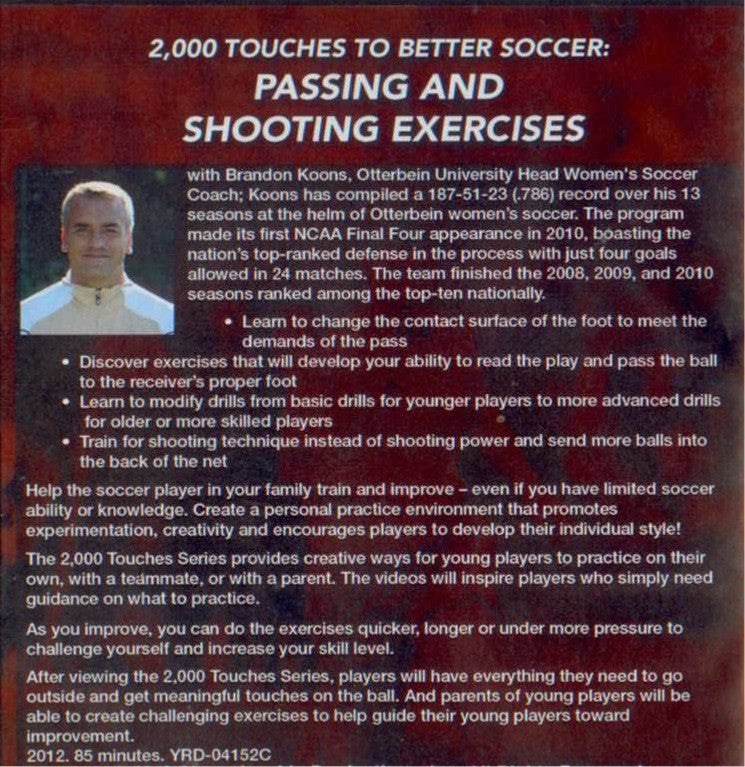(Rental)-2000 Touches to Better Soccer: Passing & Shooting Drills