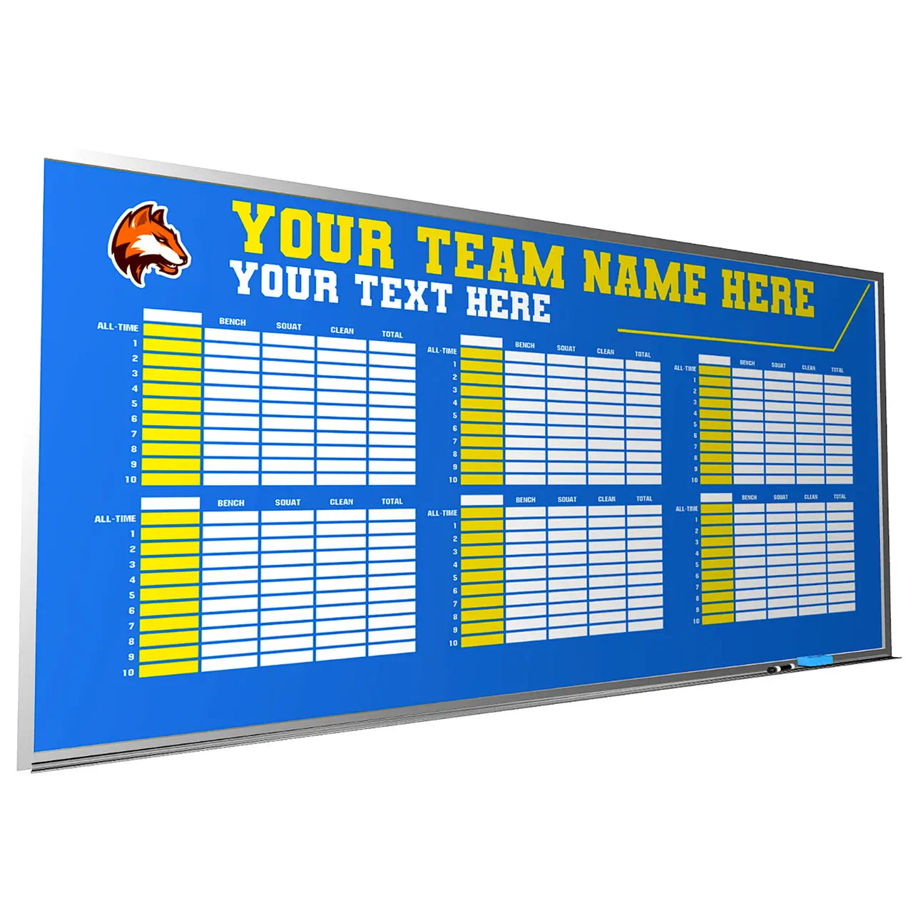 Football Wall Mounted Locker Room Magnetic Whiteboard HoopsKing