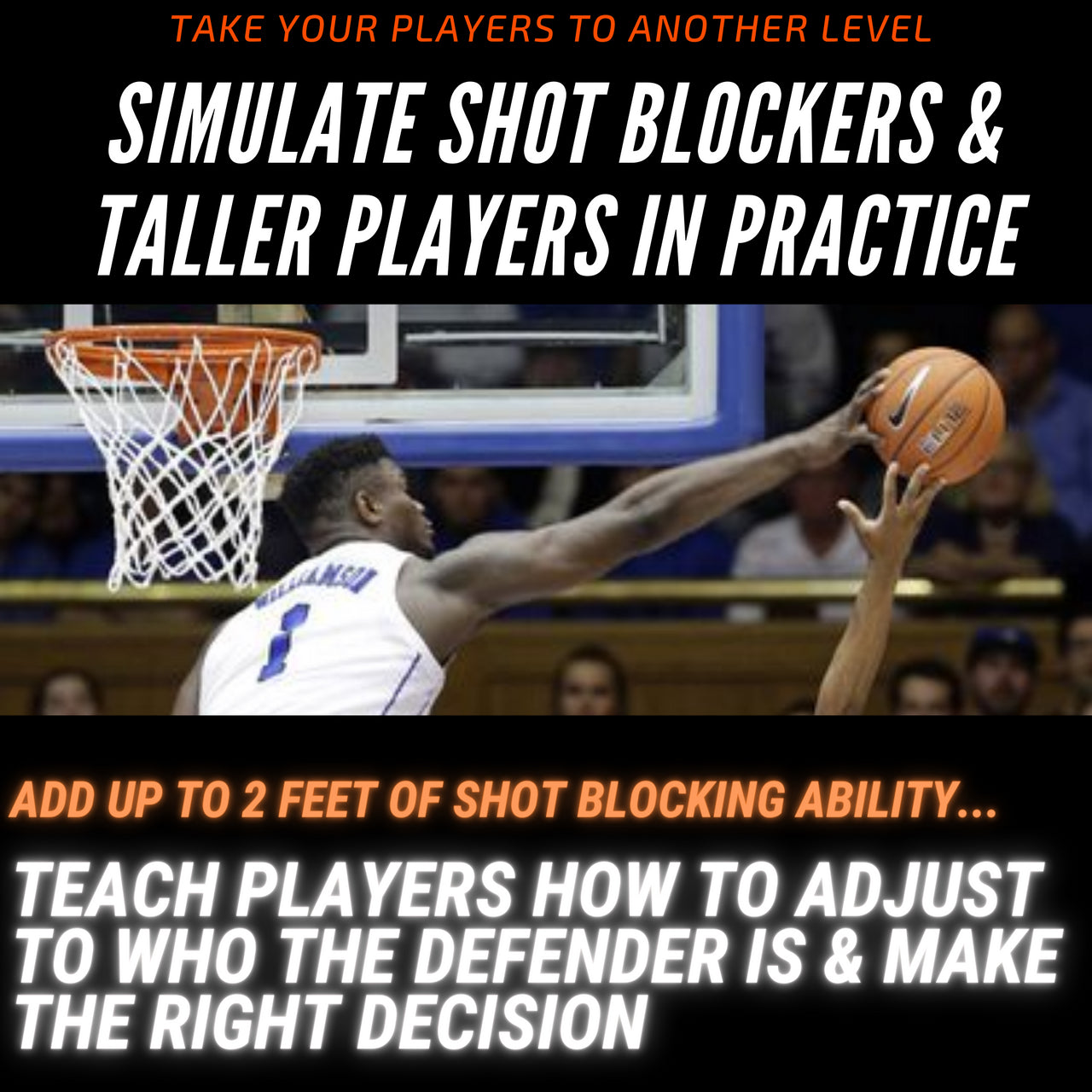 how to score against taller shot blocker in basketball