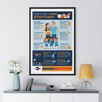 Thumbnail for Infografía sobre cómo ser un gran padre deportista: póster vertical enmarcado de primera calidad