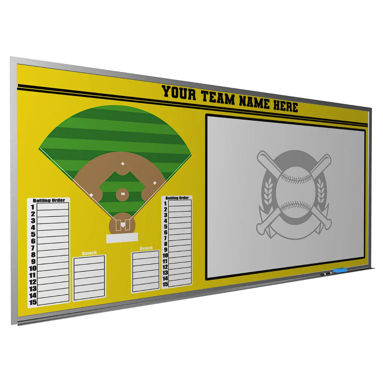 custom baseball softball whiteboard magnetic locker room