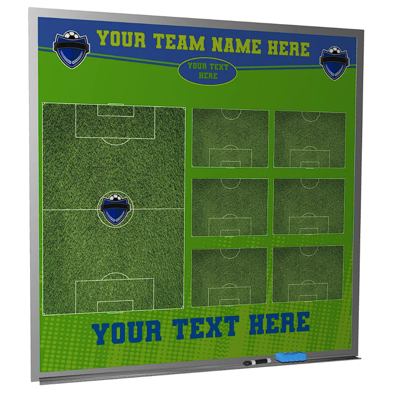 Soccer Wall Mounted Locker Room Magnetic Whiteboard HoopsKing
