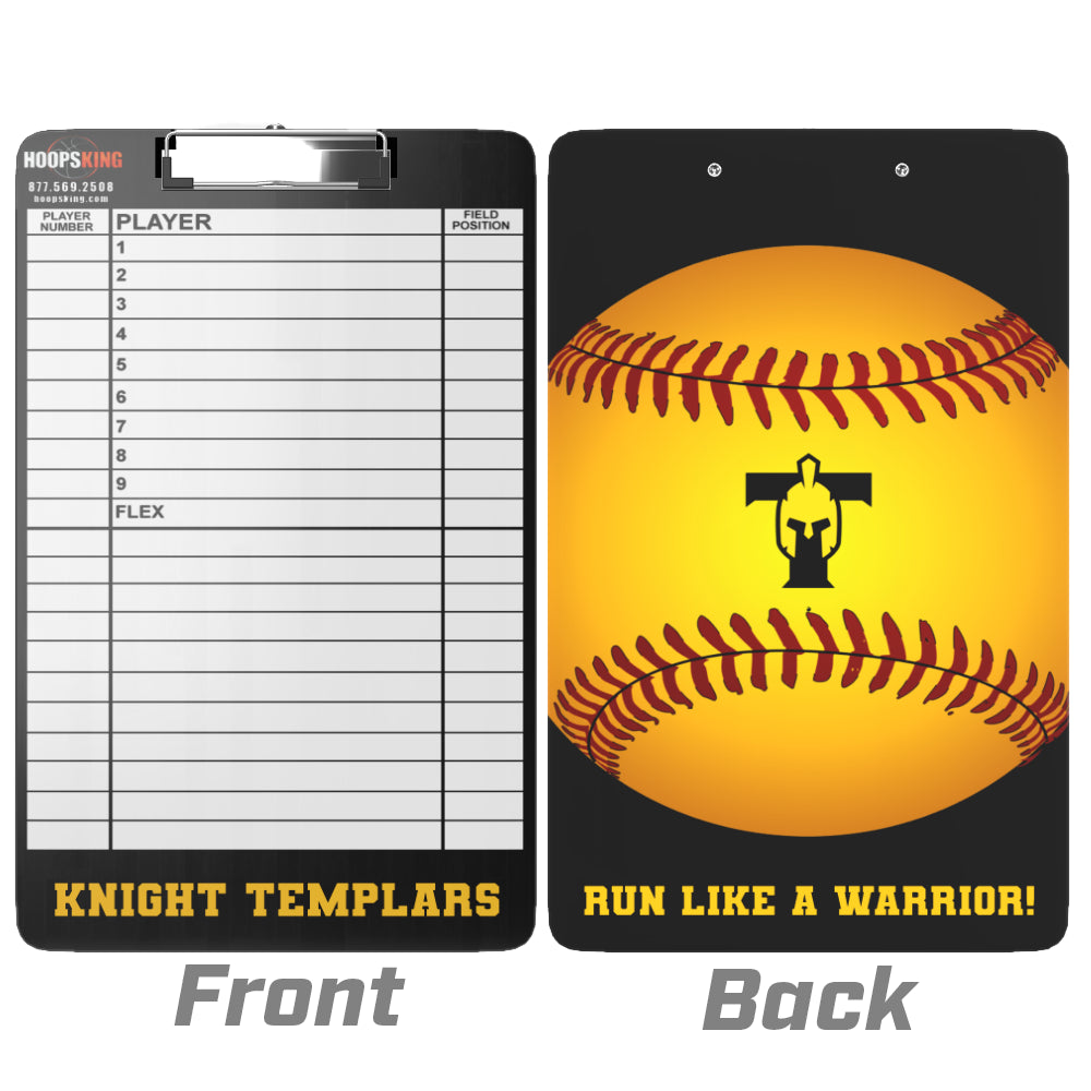 custom baseball softball coaching clipboard lineup gift
