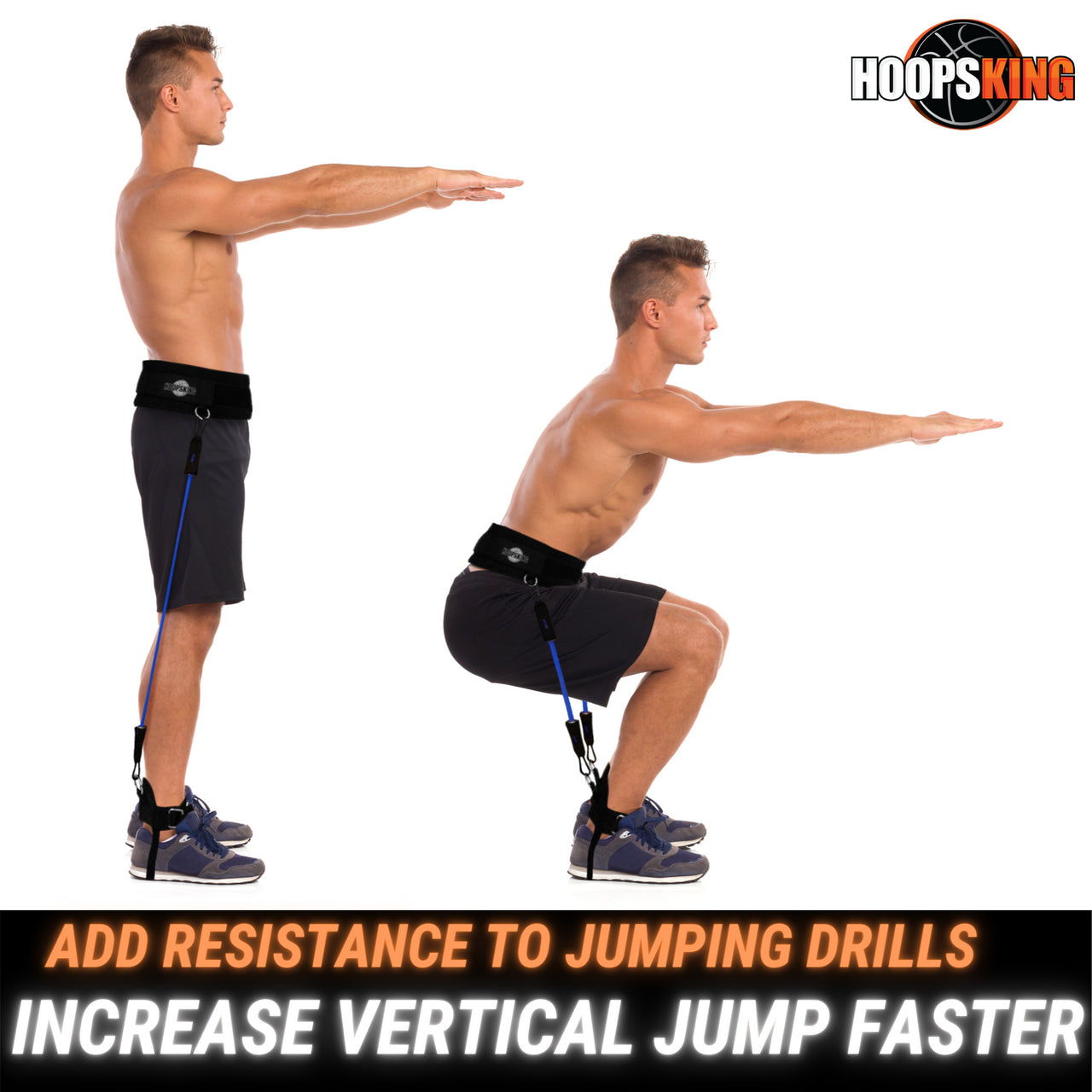 Vertical Jump Training with Resistance Bands HoopsKing