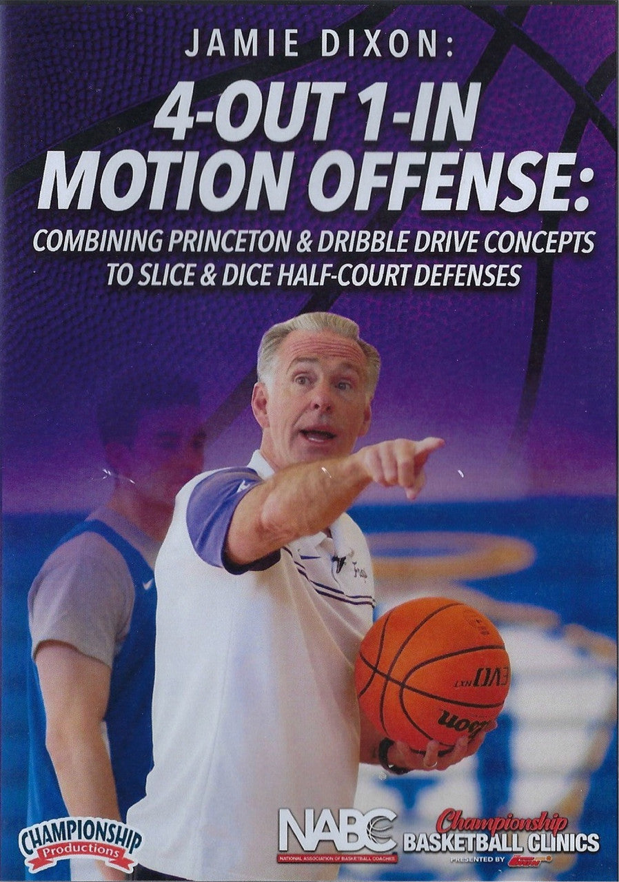 4 Out 1 In Motion Offense: Dribble Drive & Princeton by Jamie Dixon Instructional Basketball Coaching Video