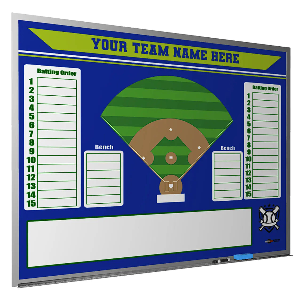 custom baseball softball whiteboard