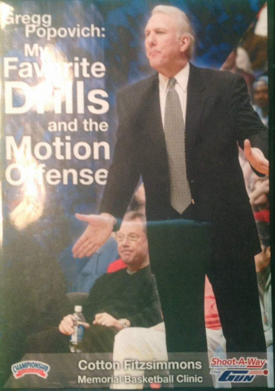 My Favorite Drills And Motion Offense by Gregg Popovich Instructional Basketball Coaching Video