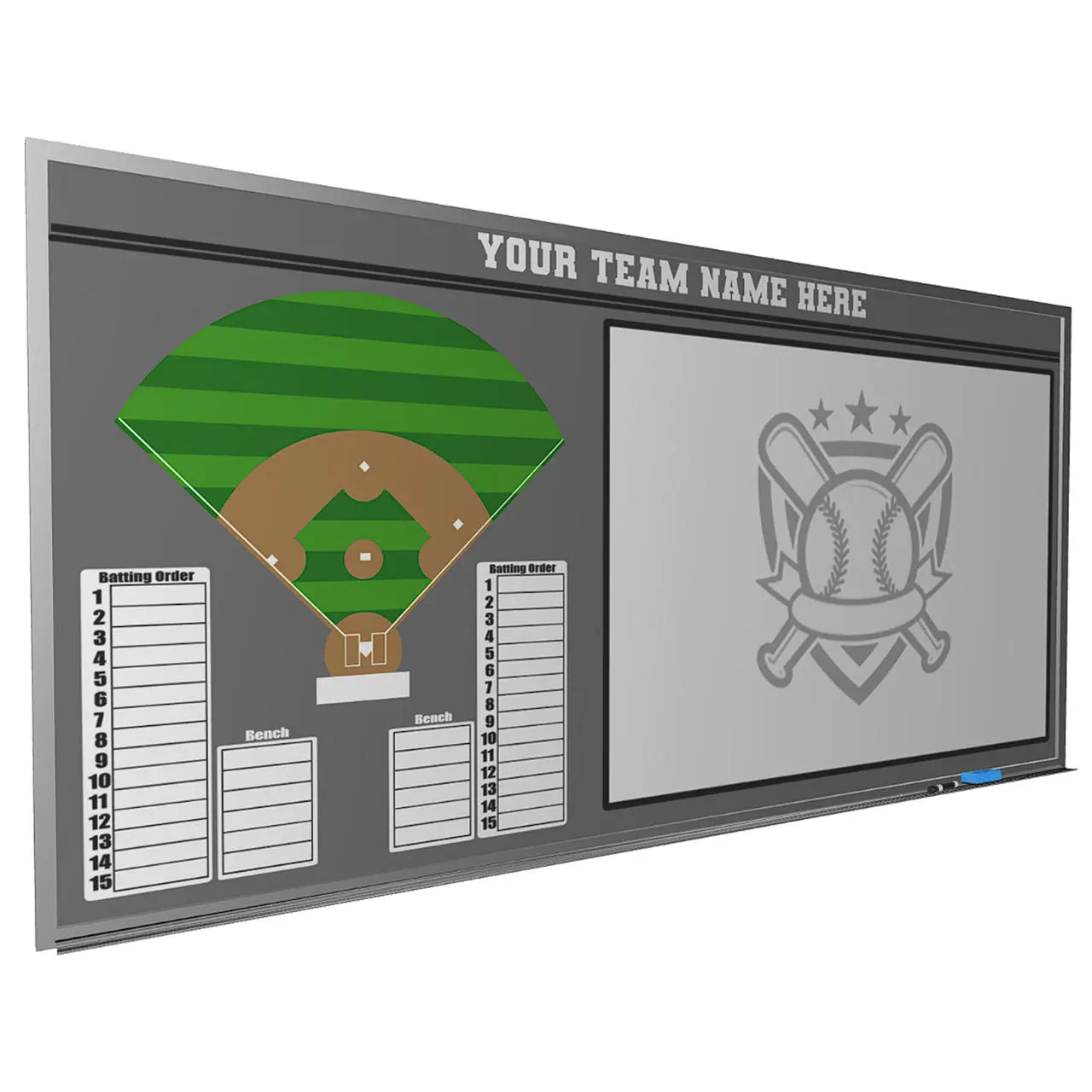 custom baseball softball whiteboard locker room