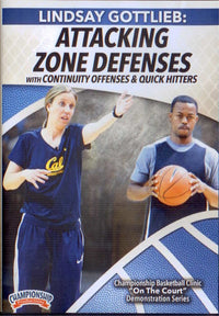 Thumbnail for Attacking Zone Defenses With Continuity Offenses & Quick Hitters by Lindsay Gottlieb Instructional Basketball Coaching Video