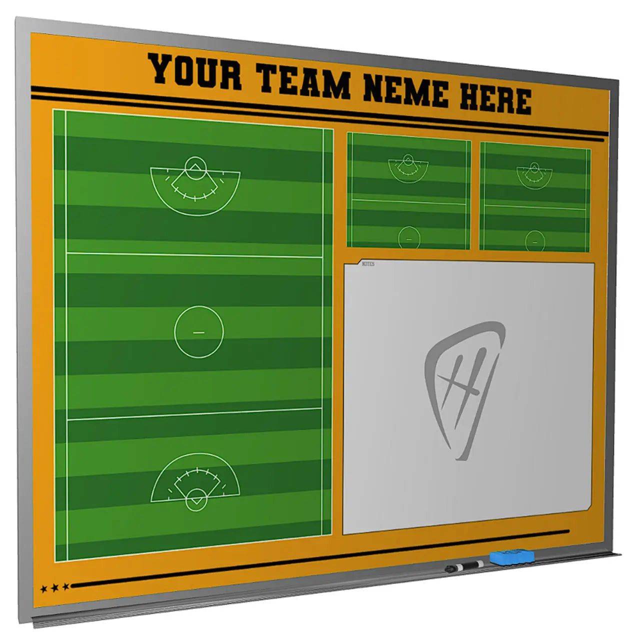 Custom lacrosse magnetic whiteboard locker room wall mounted