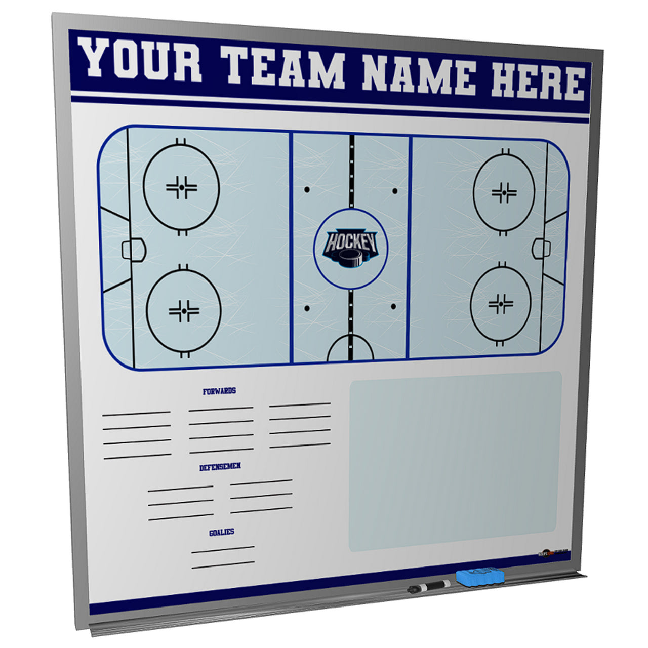 Ice Hockey Wall Mounted Locker Room Magnetic Whiteboard