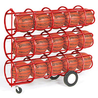 Thumbnail for Custom red basketball rack with lock