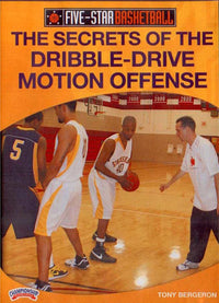 Thumbnail for Secrets Of Dribble Drive Motion Offense by Tony Bergeron Instructional Basketball Coaching Video