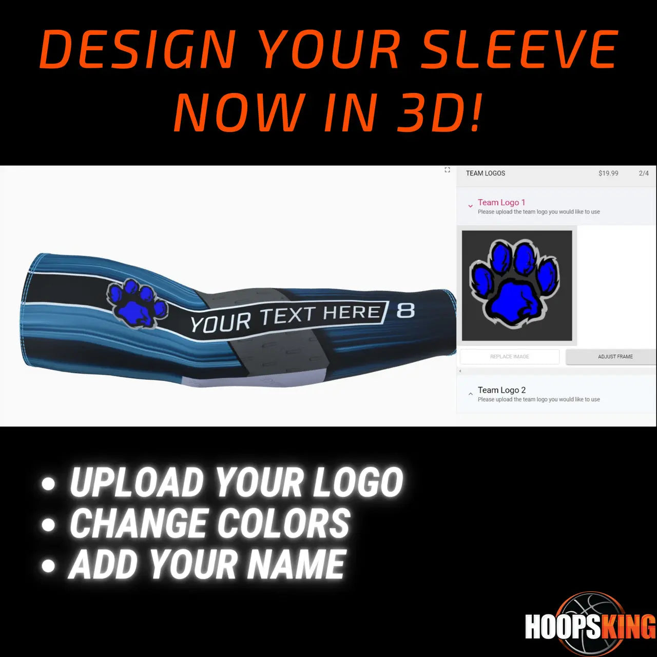 Custom Arm Sleeve | One Sleeve or Pair HoopsKing