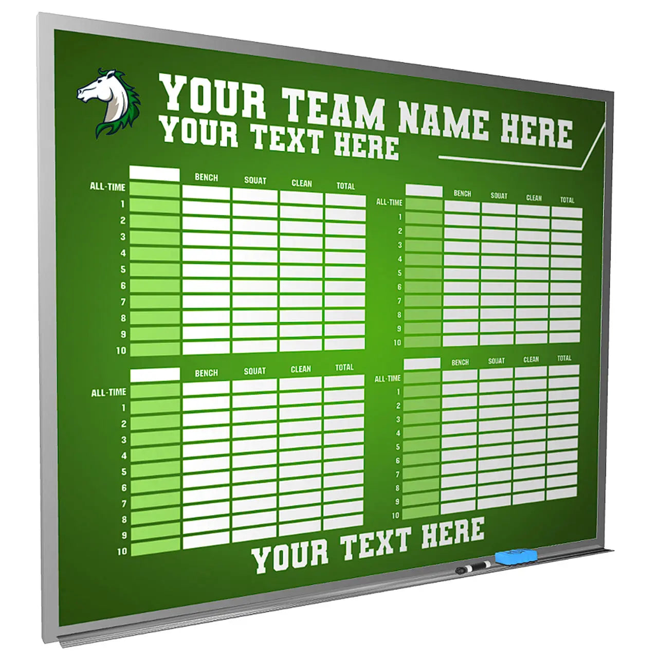 Football Wall Mounted Locker Room Magnetic Whiteboard HoopsKing