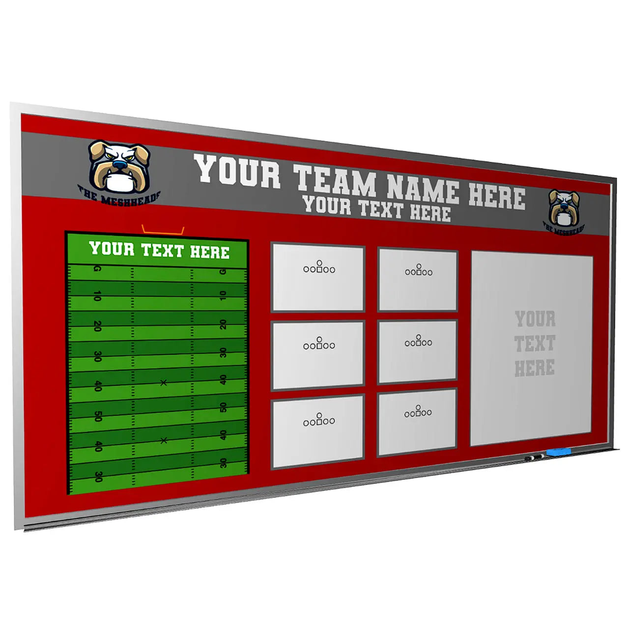 custom football whiteboard locker room magnetic